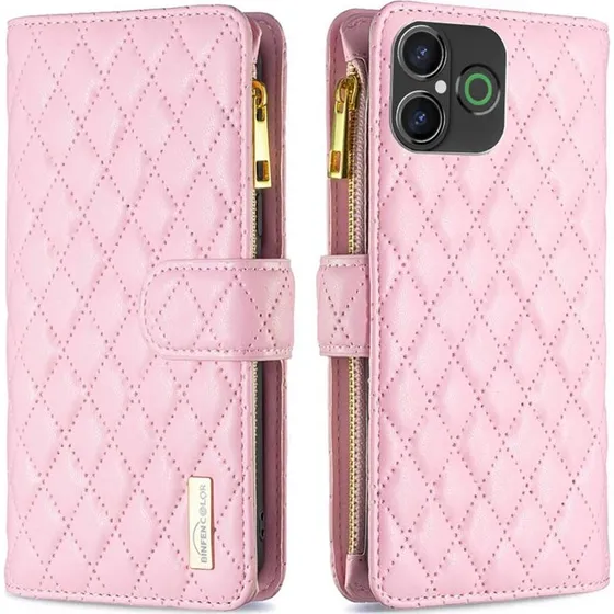Rhombus Walletcover til Doro Aurora A31 - Blush Pink