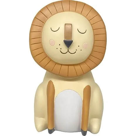 Løve natlampe gul, 22 x 14,2 x 13 cm