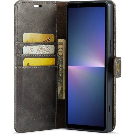DG-Ming 2i1 Wallet Cover til Sony Xperia 5 V - Grå