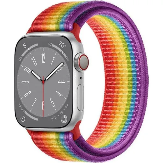Nylon Urrem til Apple Watch 9 (45mm) - Pride Edition