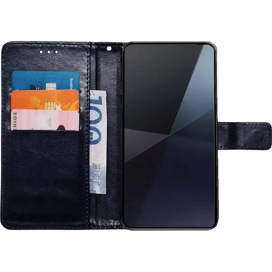 Sony Xperia 10 VII Wallet Cover - Mørkeblå - 3 kortlommer