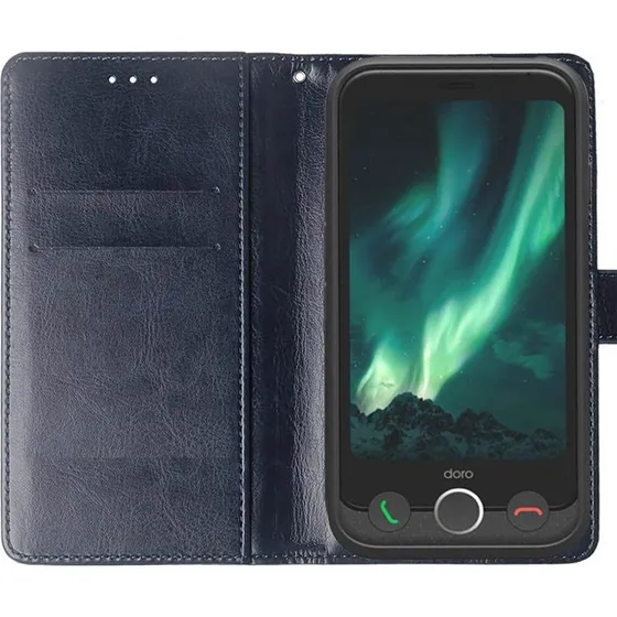Doro Wallet Cover til Aurora A11 - Mørkeblå