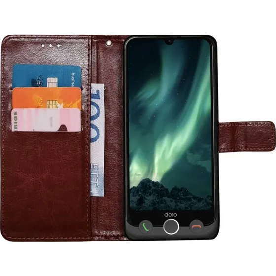 Doro Aurora A31 Wallet Cover - Brun - 3 kortlommer