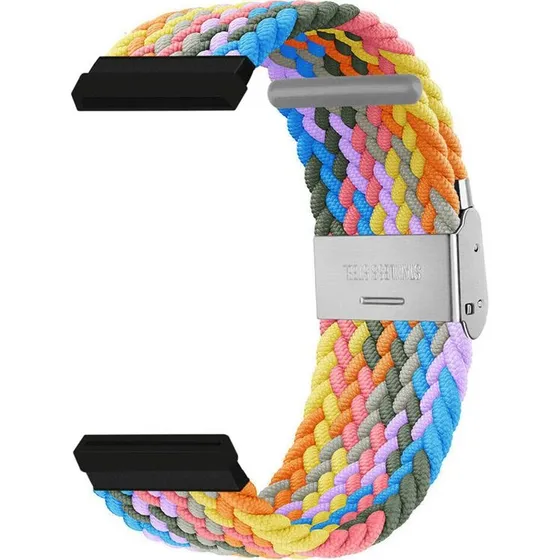 Flettet elastisk urrem til Fitbit Versa 4 - Light Rainbow