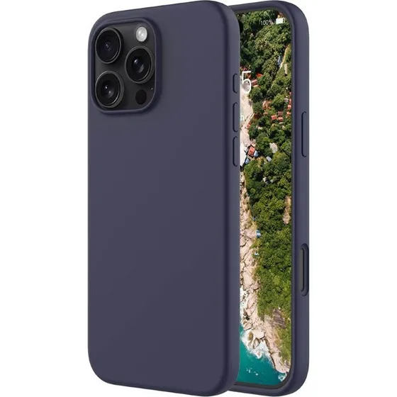Liquid silikonecover til Apple iPhone 16 Pro Max - Midnight Blue