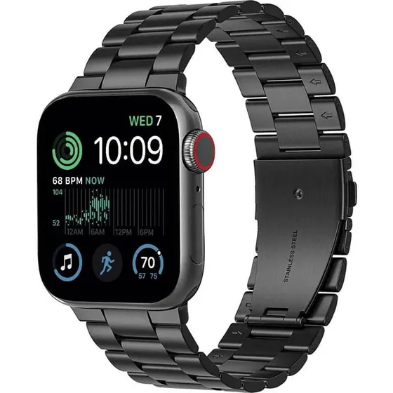 Urrem i rustfrit stål til Apple Watch SE 2022 (40mm) - Sort