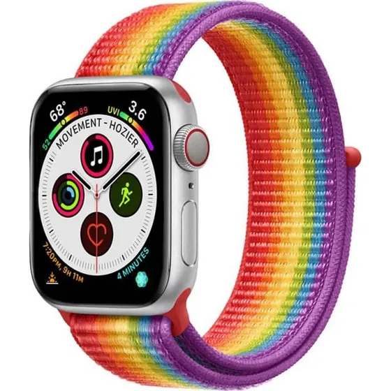 Nylon Urrem til Apple Watch 5 (44mm) - Pride Edition
