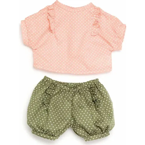 Skrållan Pyjamas til dukker, 36-40 cm, prikket mønster