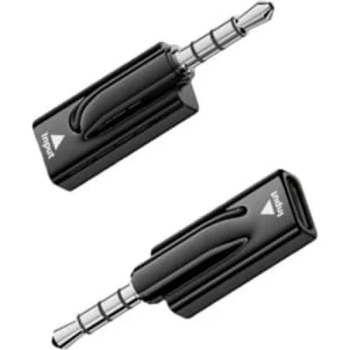 3,5 mm til USB-C Lydadapter med DAC-chip, 2-pak, Sort