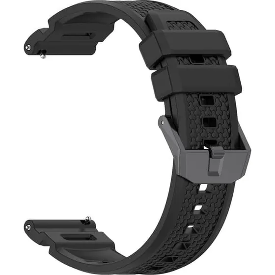 Silikone urrem kompatibel med Garmin Venu X1 - Black
