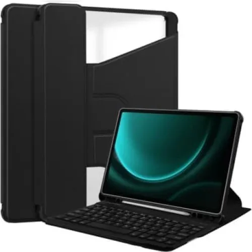 360° Bluetooth Tastatur Cover til Samsung Tab A9+ 11" - Sort