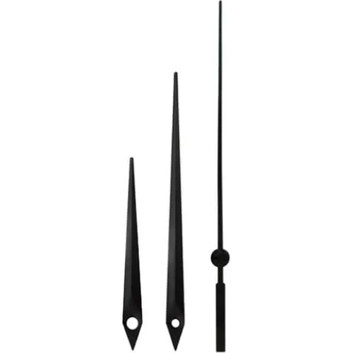 Stille Kvarts Urværk med Sorte Visere - 18.5mm Aksel