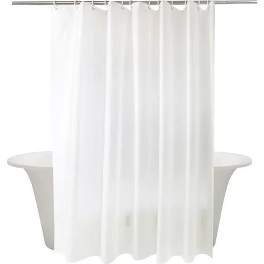 Hvid PEVA Badeforhæng - Ekstra Tykt & Skimmelresistent - 240x200 cm