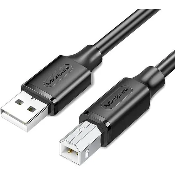 USB 2.0 Printerkabel USB-B til USB-A, 10 m, Iltfrit kobber