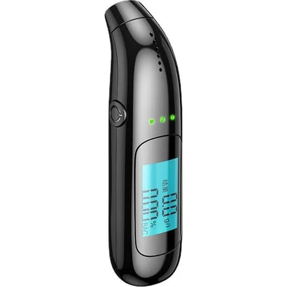 Sort Digital Alkoholtester - Høj Nøjagtigheds Breathalyzer