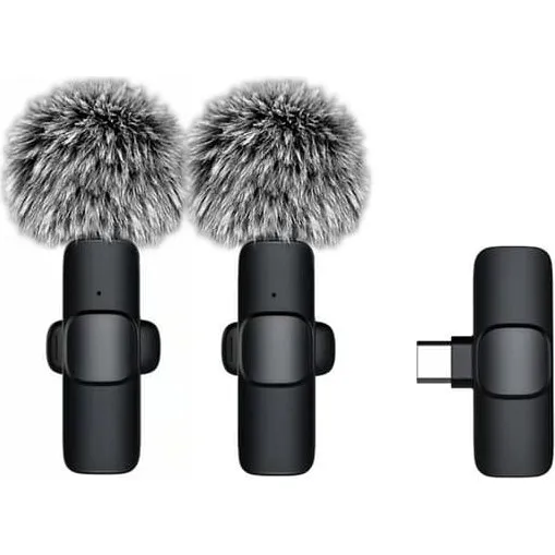 Trådløs Lavalier Mikrofon med Dobbelt Type-C Interface