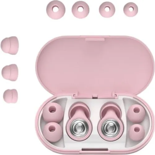 Super Støjreducerende Sove Ørepropper i Blød Silikone - Pink
