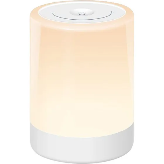 Baby natlampe med touch og 5 farver, batteridrevet, hvid