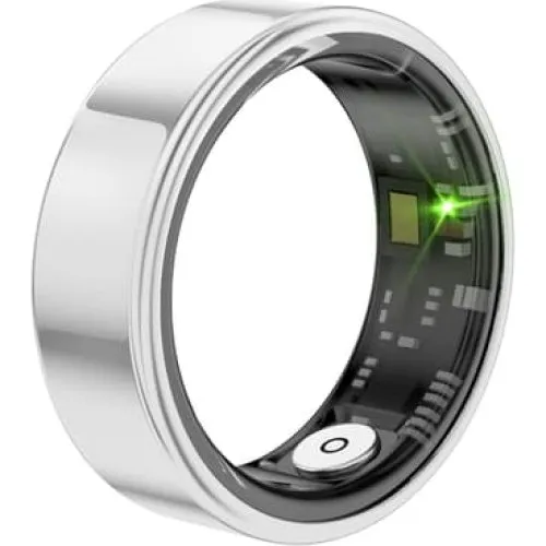 Smart Ring Silver 12 - IP68 Vandtæt med Sundhedsovervågning