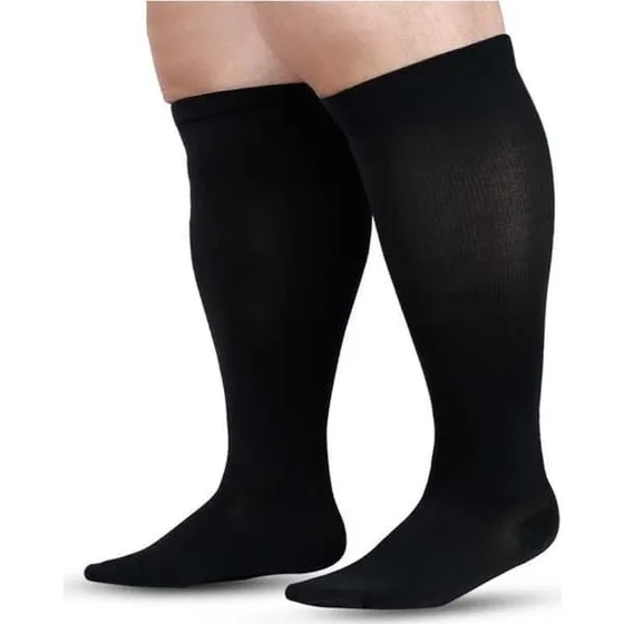 Plus Size Kompressionssokker - Sort 3XL