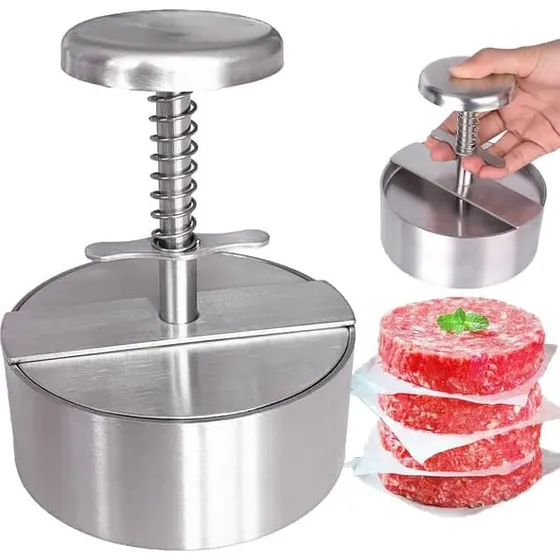 Burgerpresse i 304 rustfrit stål, 11 cm