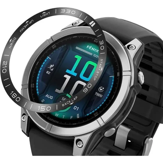 Garmin Fenix 8 Black 47MM Bezel-ring i rustfrit stål