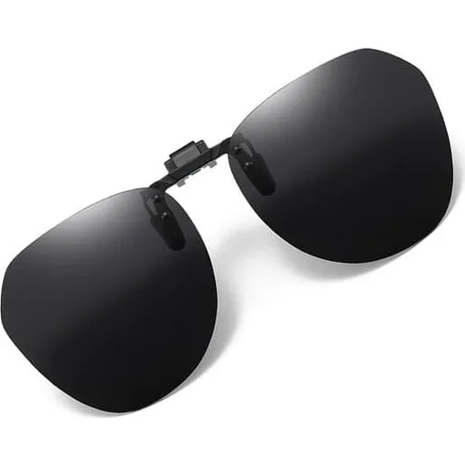 Polariserede Clip-on Solbriller med Etui - Black