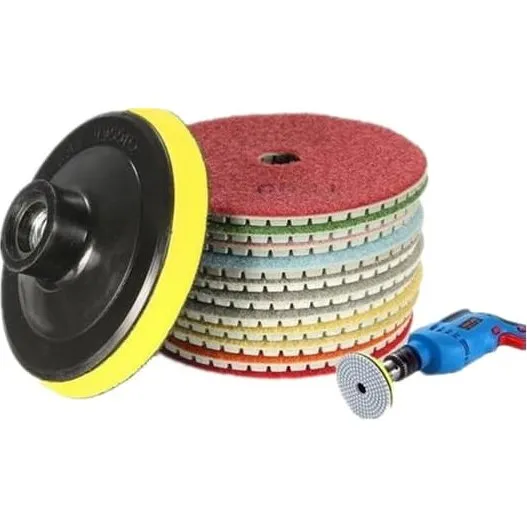Sæt med 8 diamantslibeskiver, 10 cm