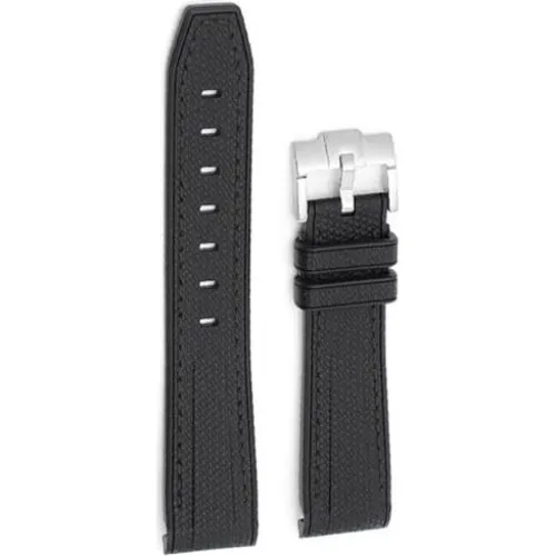 20 mm gummirem til Omega x Swatch Black med hvide syninger