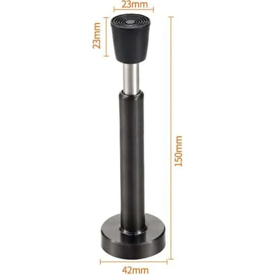 Hydraulisk dørstop Black 15 cm - Borefri eller med boring