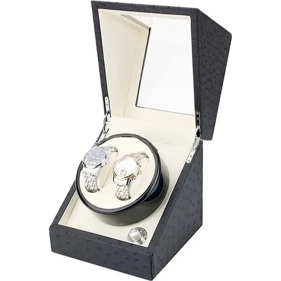 Luksus Watch Winder Box W141D-DW med strudsemønster