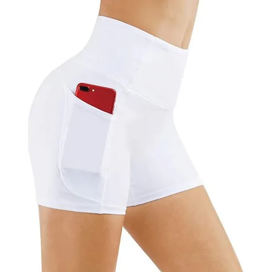 Kompressionsshorts til Yoga & Fitness - White - M