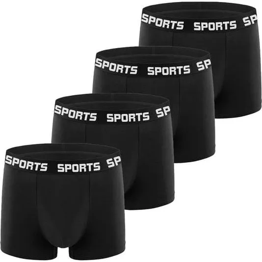 Boxershorts til mænd, Black 4-pack, XXL