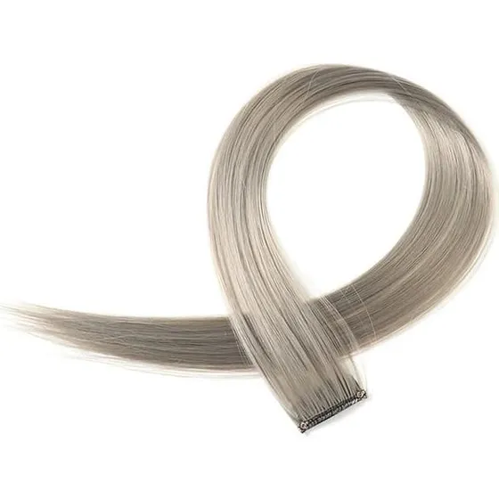 10 stk. Clip-in Hair Extensions Dark Grey