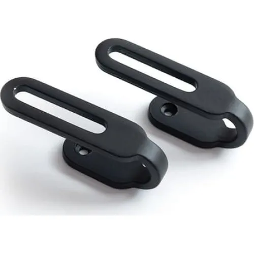 2-Pack Gardinkroge i zinklegering, sort gunmetal