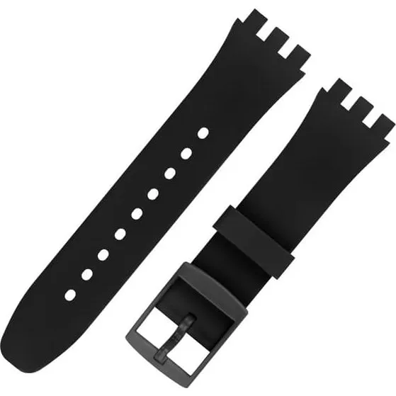 Swatch Silikone Urrem, Sort, 17 mm