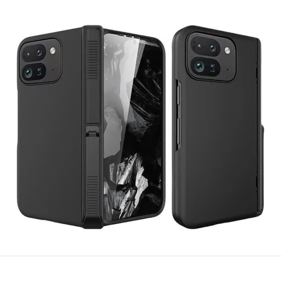 Google Pixel 9 Pro Fold Cover med Kickstand – Sort PU-læder