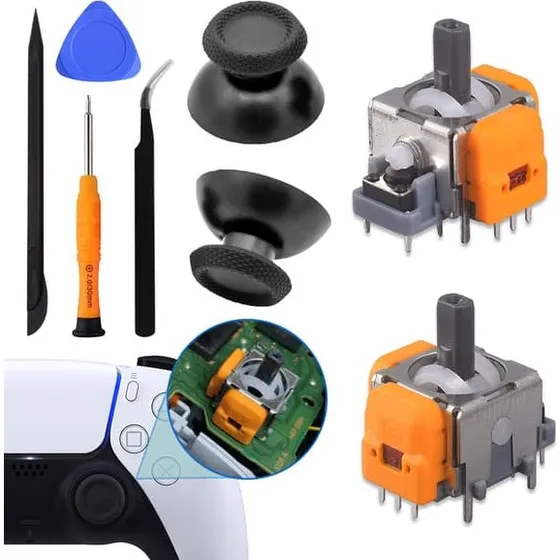 Hall Sensor Joystick Udskiftningssæt til PS5-controllere Model 2