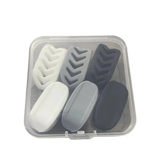 Kæbetræner i silikone 12-pak - Black, White & Grey