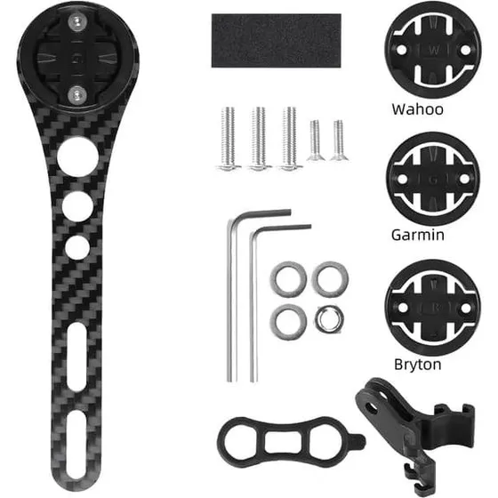 Kulfiber Cykelholder til Garmin, Wahoo og Bryton