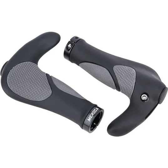 Ergonomiske cykelgreb i TP-gummi og aluminium - 1 par