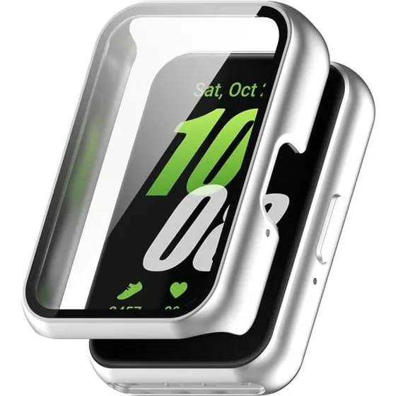Samsung Galaxy Fit 3 (SM-R390) Cover med hærdet glas - Silver