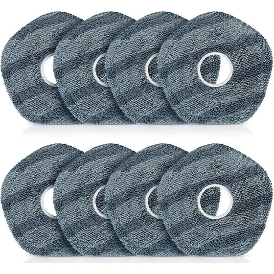 Eufy X10 Pro Omni/X9 Pro Erstatningsmoppeklude - 8-pak Mikrofiber