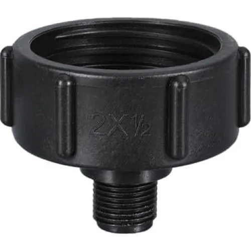 Vandhaneadapter til IBC tank, sort PP, 1/2 tomme
