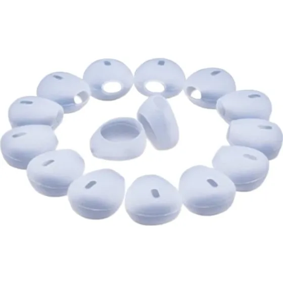 Silikone ørepropper til 15-16 mm øretelefoner, 10-par, Transparent