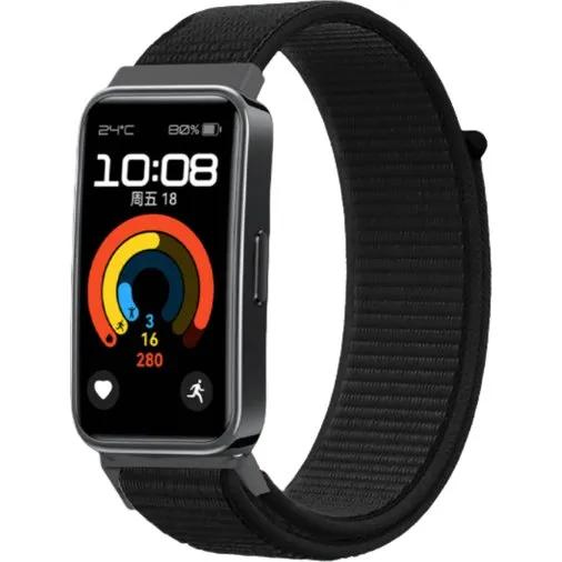Nylon urrem til Huawei Band 8/9 - Sort