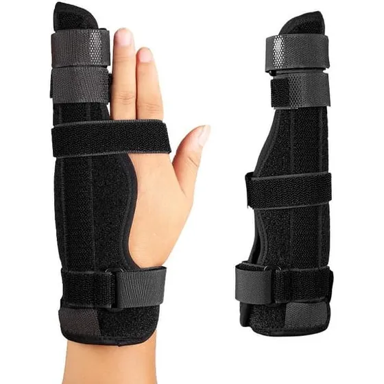 Fingerskinne til to fingre, Sort, Størrelse M