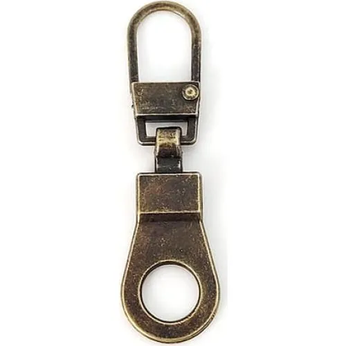 Udskiftelig lynlås til reparation, 10-pak, Brun, 4x1 cm