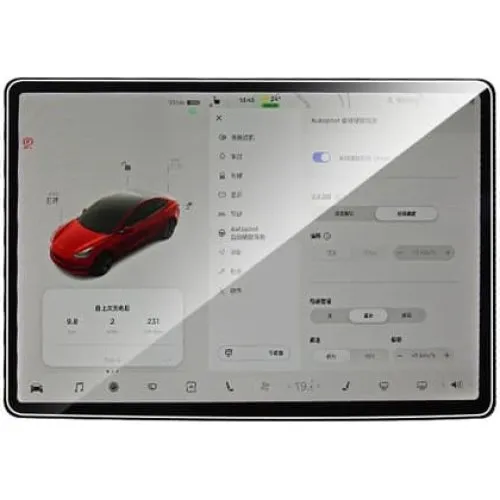 Hærdet glasskærmbeskytter til Tesla Model 3 & Model Y