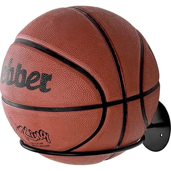 Vægmonteret Basketball Holder & Kugleholder - Sort